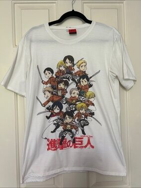 Attack on Titan Kids' White Graphic Tee